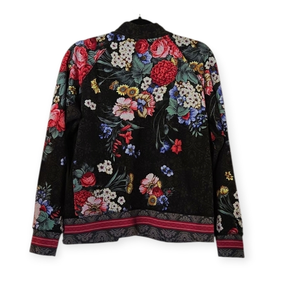 Johnny Was Women’s Onyx Sistine Half Zip Cotton Floral Boho Pullover Size Small - Picture 7 of 11